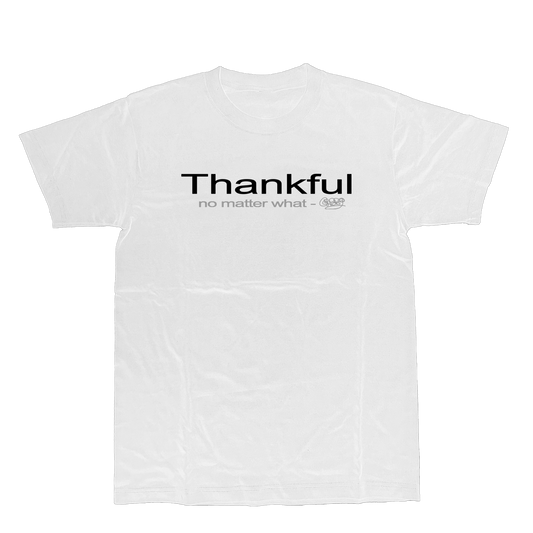 Tee Thankful white